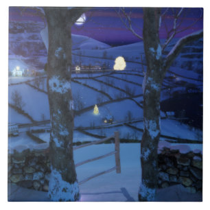 Weihnachten im Glen Decorative Tile / Trivet Fliese