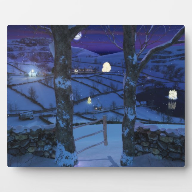 Weihnachten im Glen Plaque Fotoplatte (Vorderseite)
