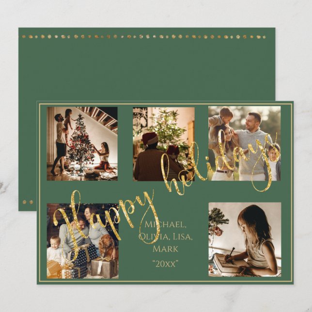 Weihnachten im grünen Foto Goldene Glückstage (Vorne/Hinten)