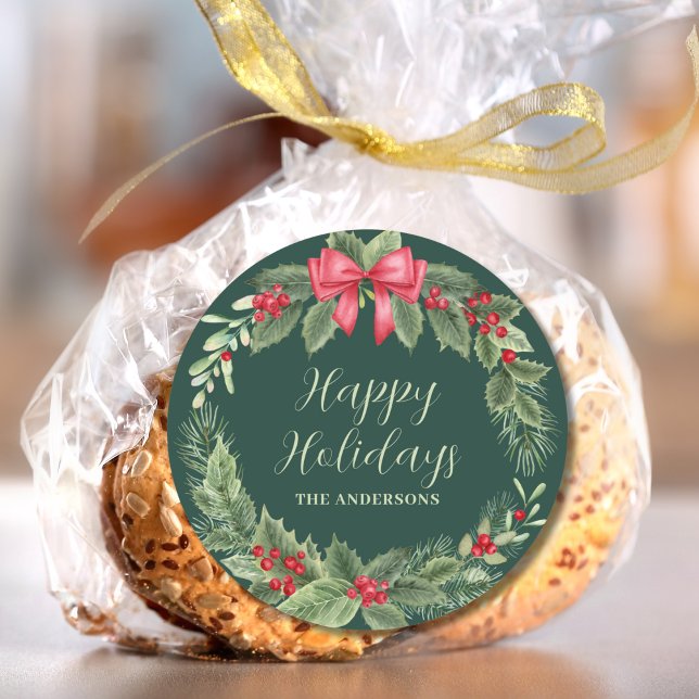 Weihnachten im Grünen Runder Aufkleber (Von Creator hochgeladen)