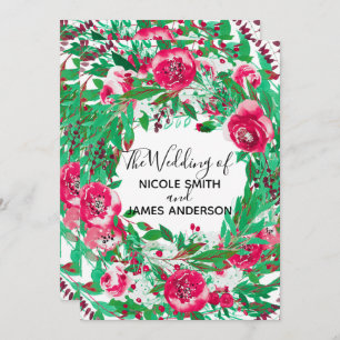 Weihnachten im Grünen Weihnachten Blume der Blumen Einladung