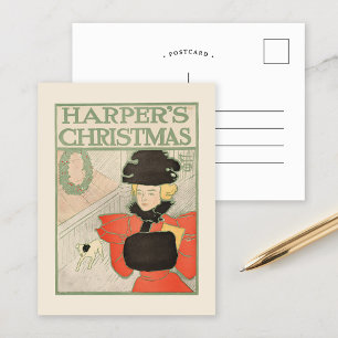 Weihnachten im Harper’s 1896 Postkarte