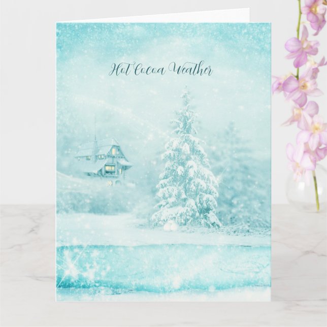 Weihnachten im heißen Kakaowetter schneien Karte (Orchidee)