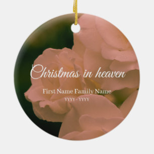 Weihnachten im Himmel Erinnerungsanhänger Rose Keramik Ornament