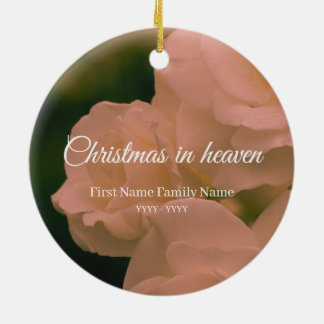 Weihnachten im Himmel Erinnerungsanhänger Rose Keramik Ornament
