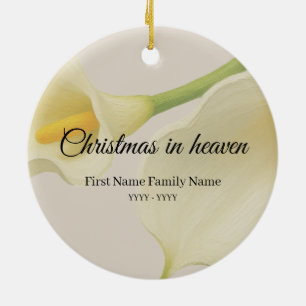 Weihnachten im Himmel Erinnerungsornament Calla-Li Keramik Ornament