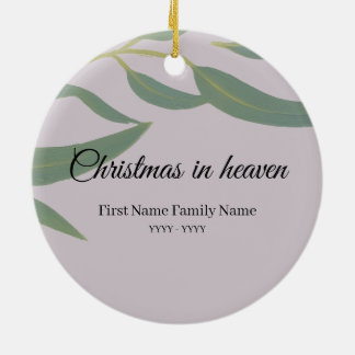 Weihnachten im Himmel Erinnerungsornament Eukalypt Keramik Ornament