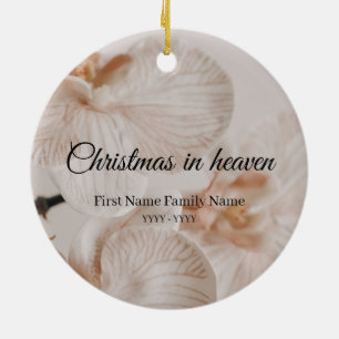 Weihnachten im Himmel Erinnerungsornament Orchidee Keramik Ornament