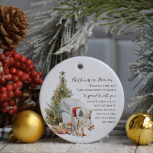 Weihnachten im Himmel   Foto Memorial Keramik Ornament