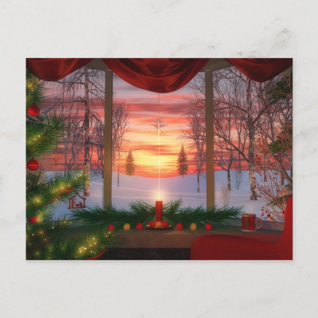 Weihnachten im Himmel Weihnachten Postkarte (Vorderseite)