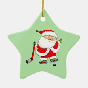 Weihnachten im Hockey Keramik Ornament
