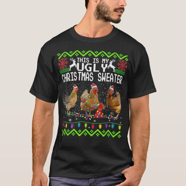 Weihnachten im Hühnchen Das ist mein hässlicher Pu T-Shirt (Vorderseite)