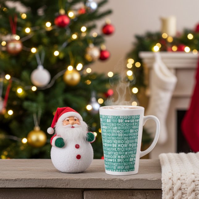 Weihnachten im Jolly! HO! HO in Jade Green Milchtasse (Elegant, modern Christmas mugs)