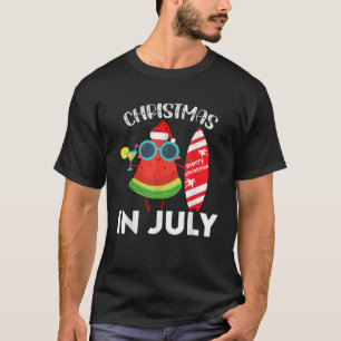 Weihnachten Im Juli 2021 Watermelon Weihnachten Bä T-Shirt