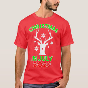 Weihnachten im Juli 2022 Reindeer Snow Merry Santa T-Shirt