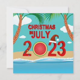 Weihnachten im Juli 2023 Watermelon Beach Einladung