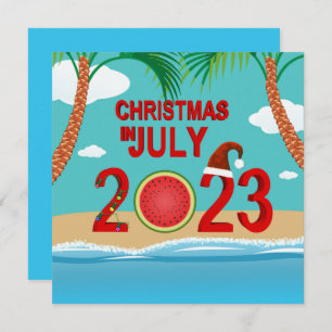 Weihnachten im Juli 2023 Watermelon Beach Einladung