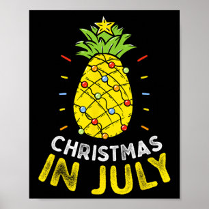 Weihnachten im Juli Ananas Bäume Sommer Party Kind Poster