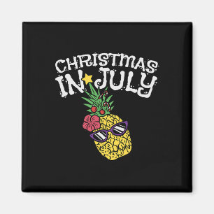 Weihnachten im Juli Ananas Lustiger Sommer Tropisc Magnet