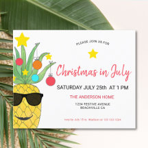 Weihnachten im Juli Ananas-Party
