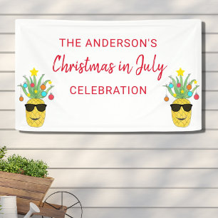 Weihnachten im Juli Ananas Personalisiert Banner