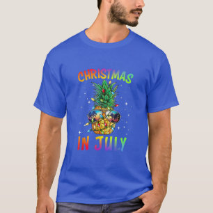 Weihnachten im Juli Ananas Weihnachten Bäume Somme T-Shirt