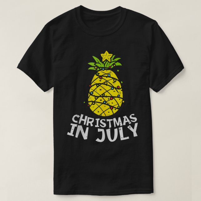 Weihnachten im Juli Ananas Weihnachten Bäume Somme T-Shirt (Design vorne)