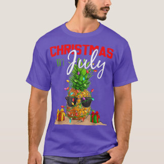 Weihnachten im Juli Ananas Weihnachten Bäume Somme T-Shirt