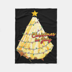 Weihnachten im Juli Ananas Weihnachtsbaum Sommer Fleecedecke