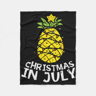 Weihnachten im Juli Ananas Weihnachtsbaum Sommer M Fleecedecke