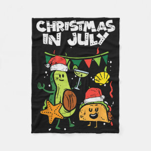 Weihnachten im Juli Avocado-Taco-Sommer Mexikanisc Fleecedecke