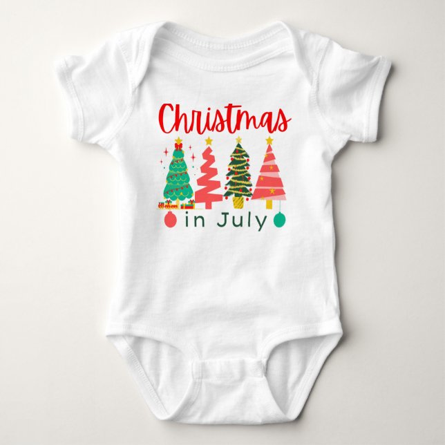 Weihnachten im Juli Baby Strampler (Vorderseite)
