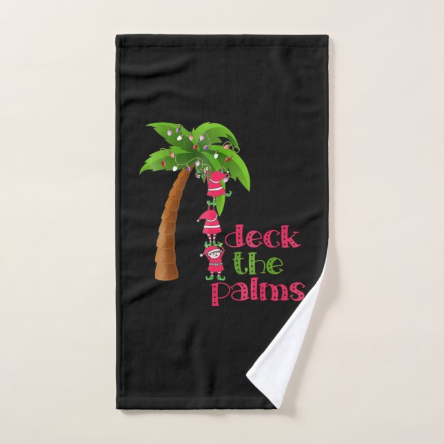 Weihnachten im Juli Beach Deck Palms Cruise Handtuch (Handtuch)