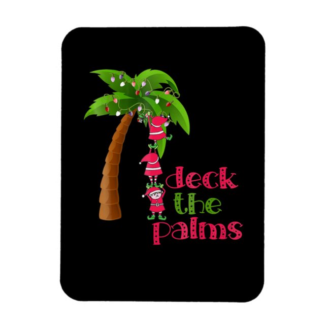 Weihnachten im Juli Beach Deck Palms Cruise Magnet (Vertikal)