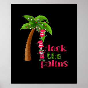 Weihnachten im Juli Beach Deck Palms Cruise Poster