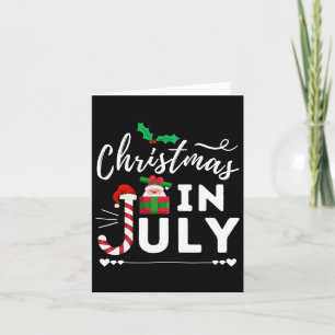 Weihnachten im Juli Beach Summer Weihnachtsmannmüt Karte