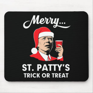 Weihnachten im Juli Biden Santa Frohe St Patty's S Mousepad