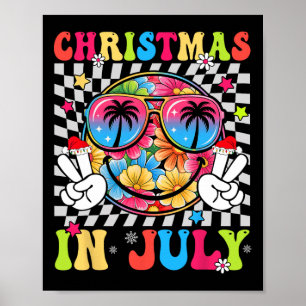 Weihnachten im Juli Blumenlächeln Sommerstrand V Poster