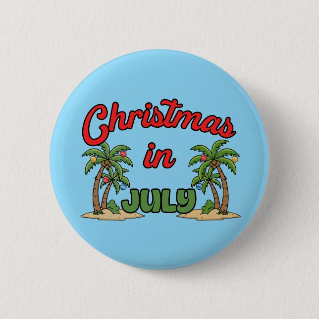 Weihnachten im Juli Button (Vorderseite)