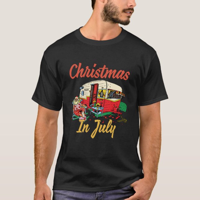 Weihnachten im Juli Camping Camper Swea T-Shirt (Vorderseite)