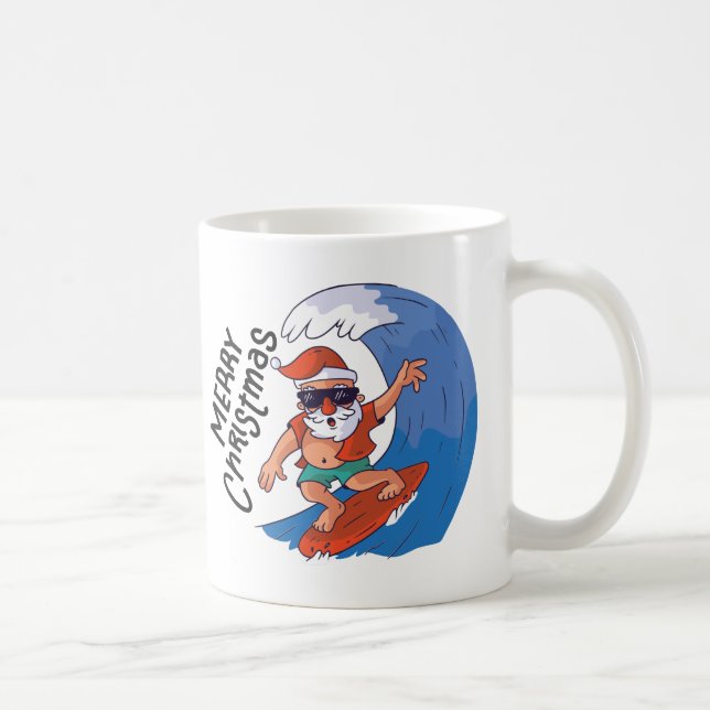 Weihnachten im Juli Classic Round Sticker Napki Kaffeetasse (Rechts)