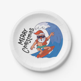 Weihnachten im Juli Classic Round Sticker Napki Pappteller