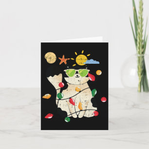 Weihnachten im Juli Coole Kitten Pet Summer Tropi Karte