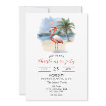 Weihnachten im Juli Custom Company Name Flamingo