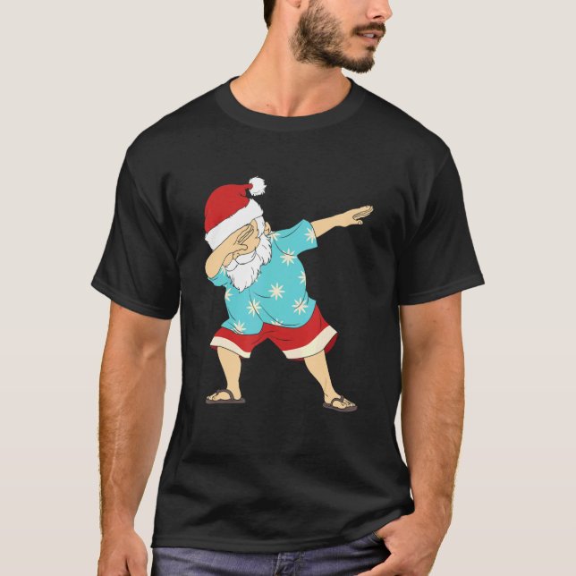 Weihnachten im Juli Dabbing Santa Claus Hawaiian S T-Shirt (Vorderseite)