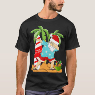 Weihnachten im Juli Dabbing Santa Summer Watermelo T-Shirt