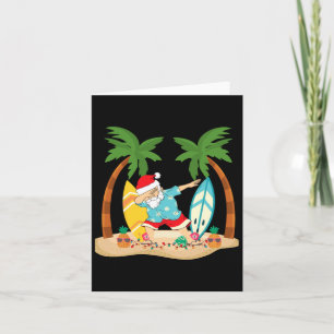 Weihnachten im Juli Dabbing Santa Tropical Beach S Karte
