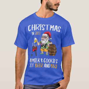Weihnachten im Juli Der Weihnachtsmann geht in die T-Shirt