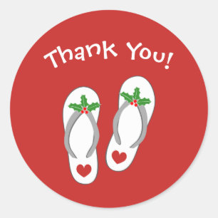 Weihnachten im Juli Der Weihnachtsstrand drehe Flo Runder Aufkleber