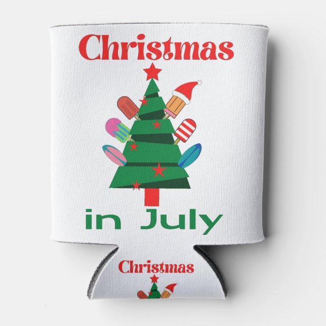 Weihnachten im Juli Dosenkühler (Vorderseite)